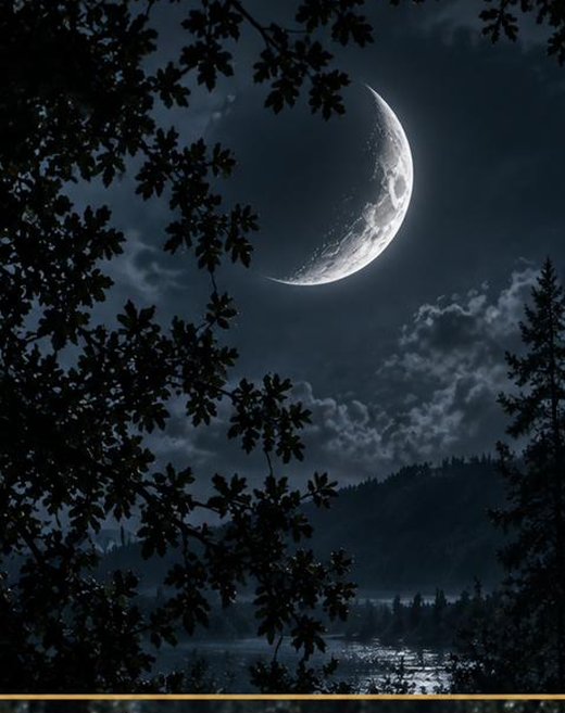 Croissant de lune nocturne