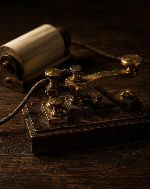 Télégraphe ancien en laiton