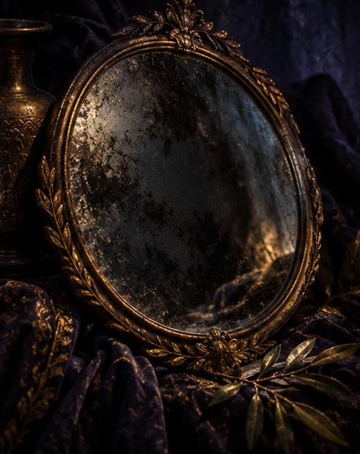 Miroir ancien vieilli