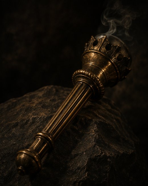 Un flambeau ancien en bronze
