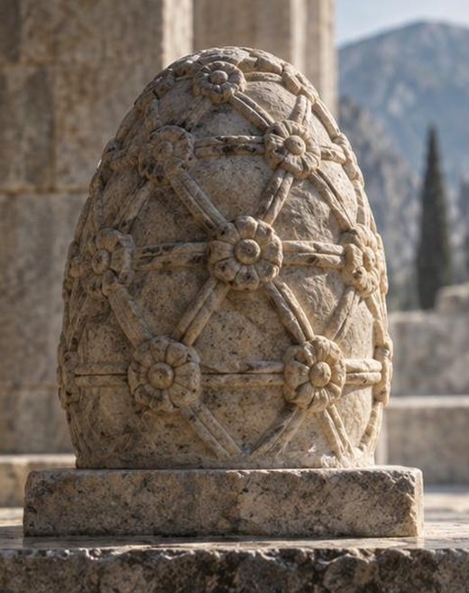 Omphalos sculpté